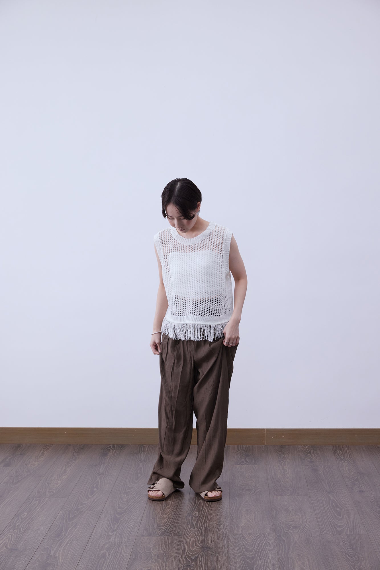 Sleeveless Tassel Knit Top | 23SS-2510