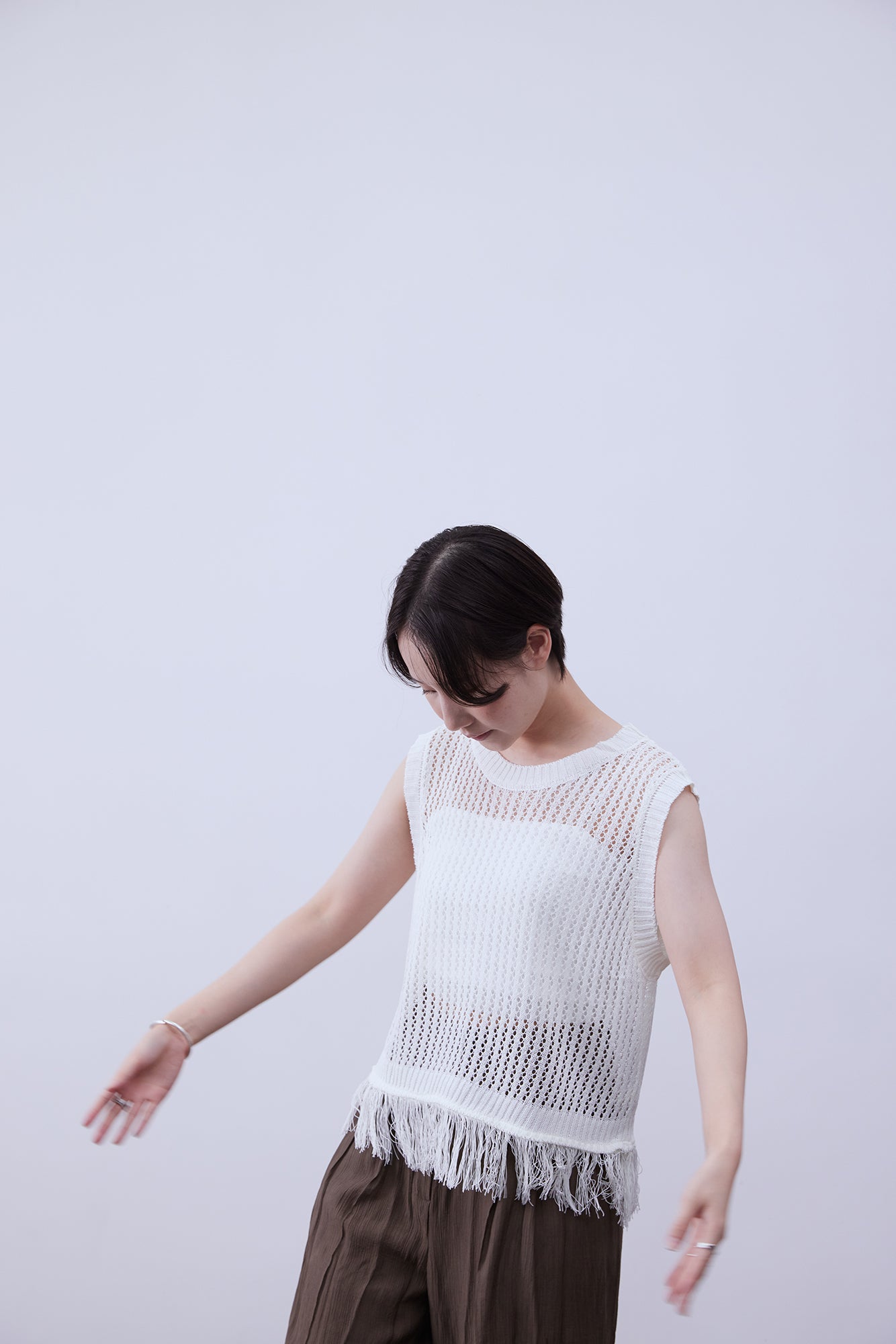Sleeveless Tassel Knit Top | 23SS-2510