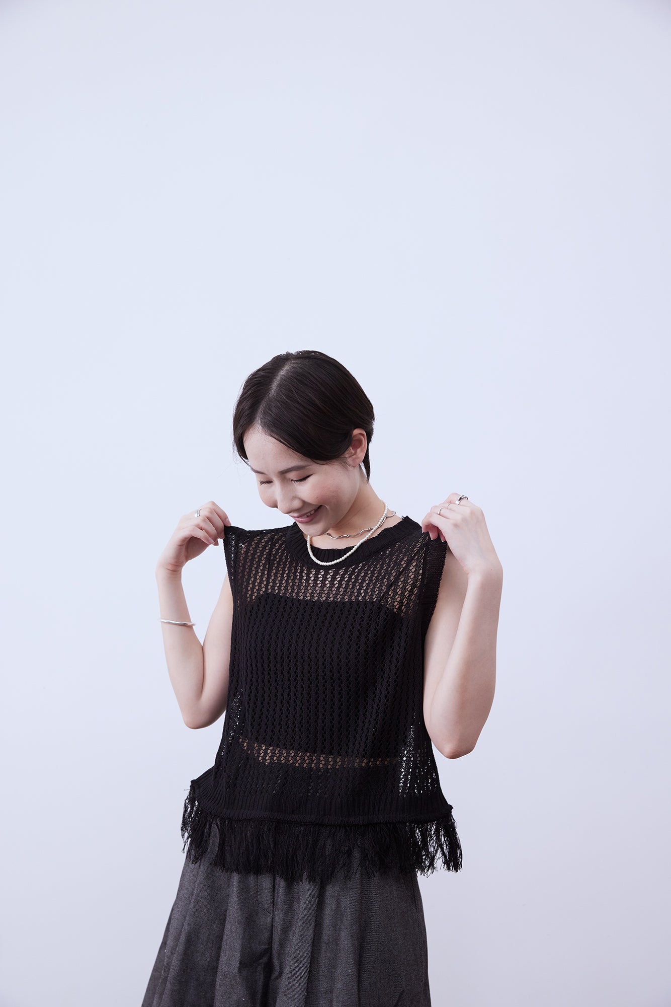 Sleeveless Tassel Knit Top | 23SS-2510