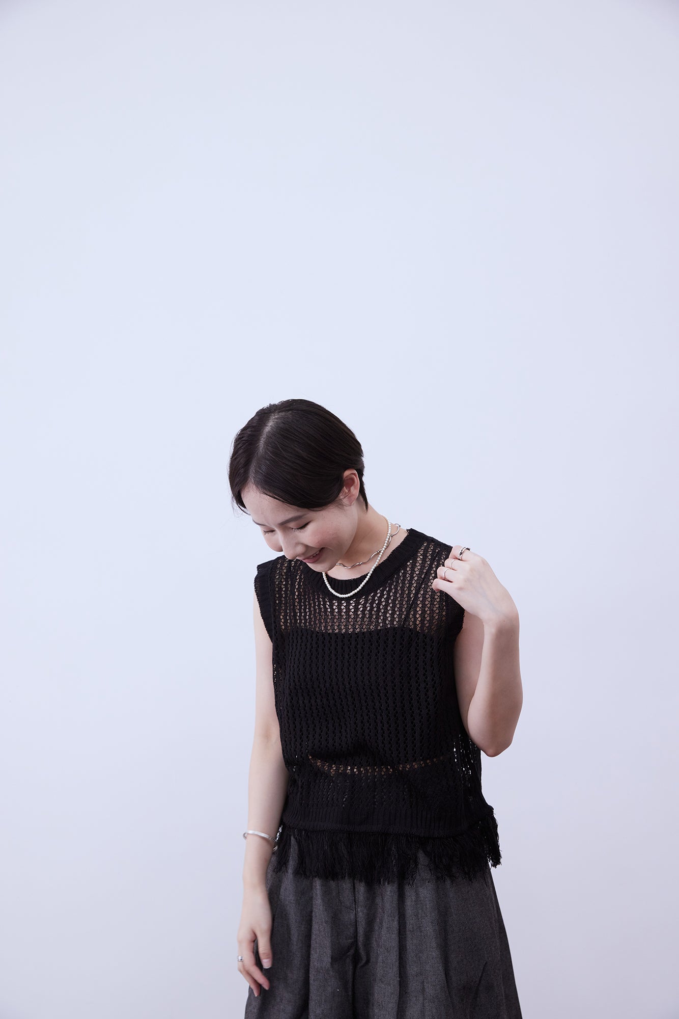 Sleeveless Tassel Knit Top | 23SS-2510