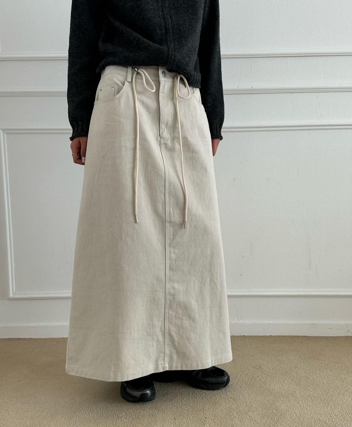 24FW-2204 | Straps Denim Skirt