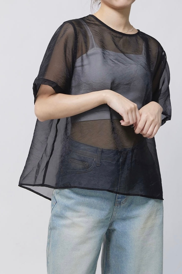 24SS-2303 | See Though S/S Blouse