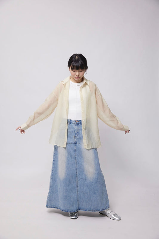 24SS-2213 | Washed Denim Skirt