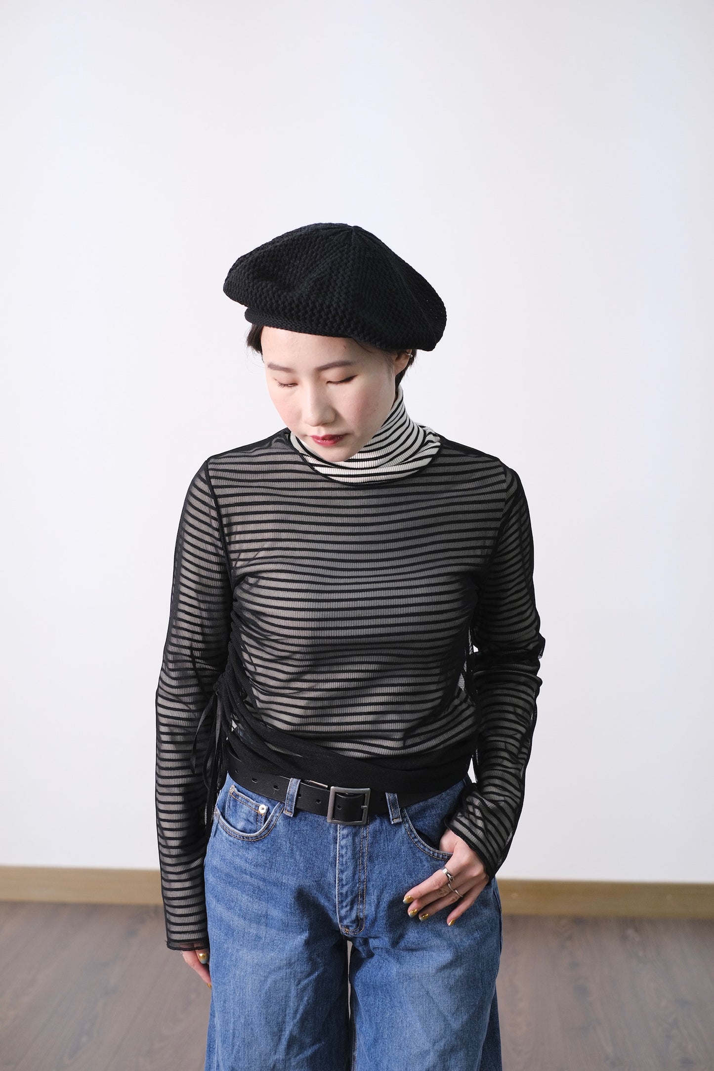 23FW-2501 | Mesh L/S Top