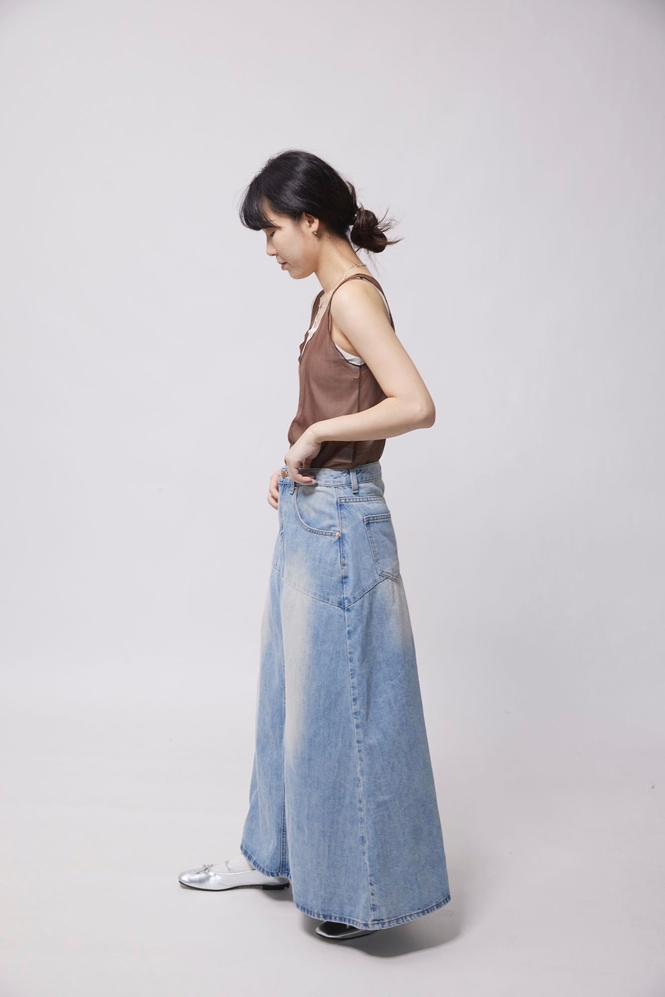 24SS-2213 | Washed Denim Skirt