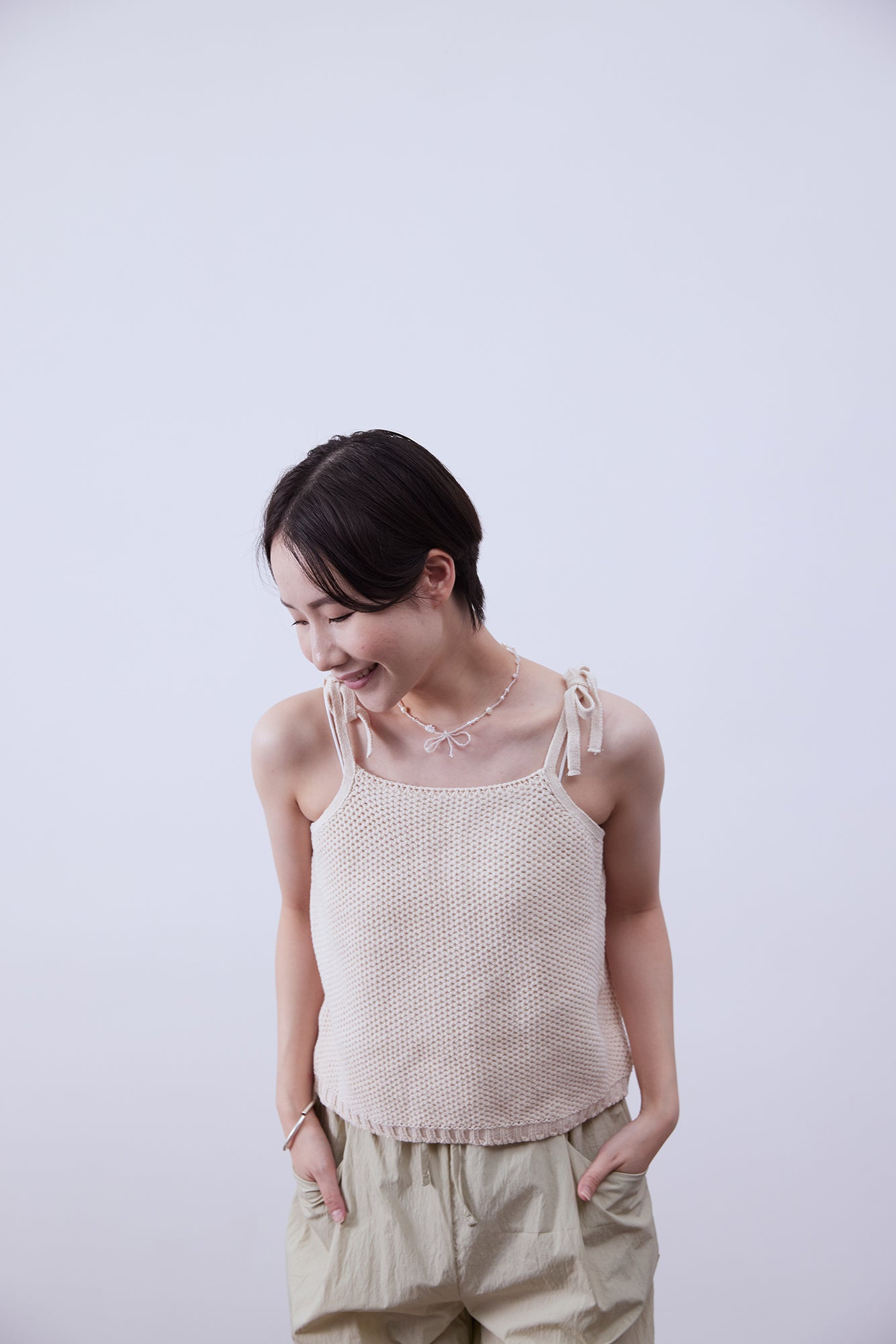 Rosette Knit Tank Top | 23SS-2511