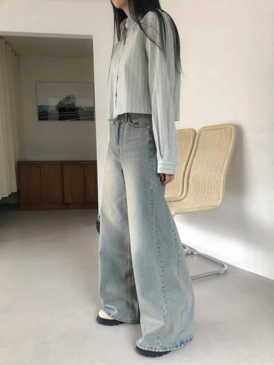 24SS-2211 | Washed Wide Jeans