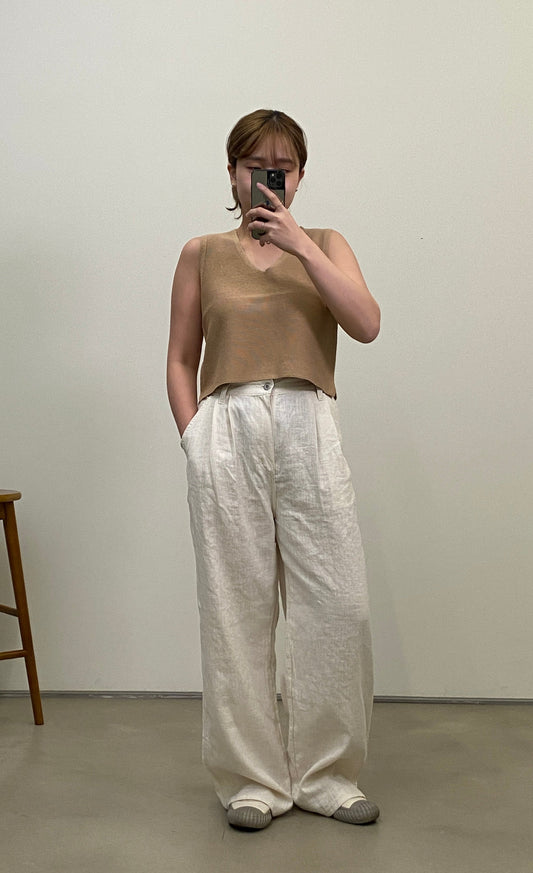 [SALE] Linen Stright Wide Pants | 23SS-2218