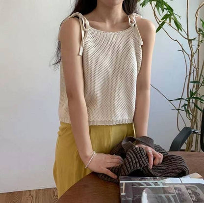 Rosette Knit Tank Top | 23SS-2511