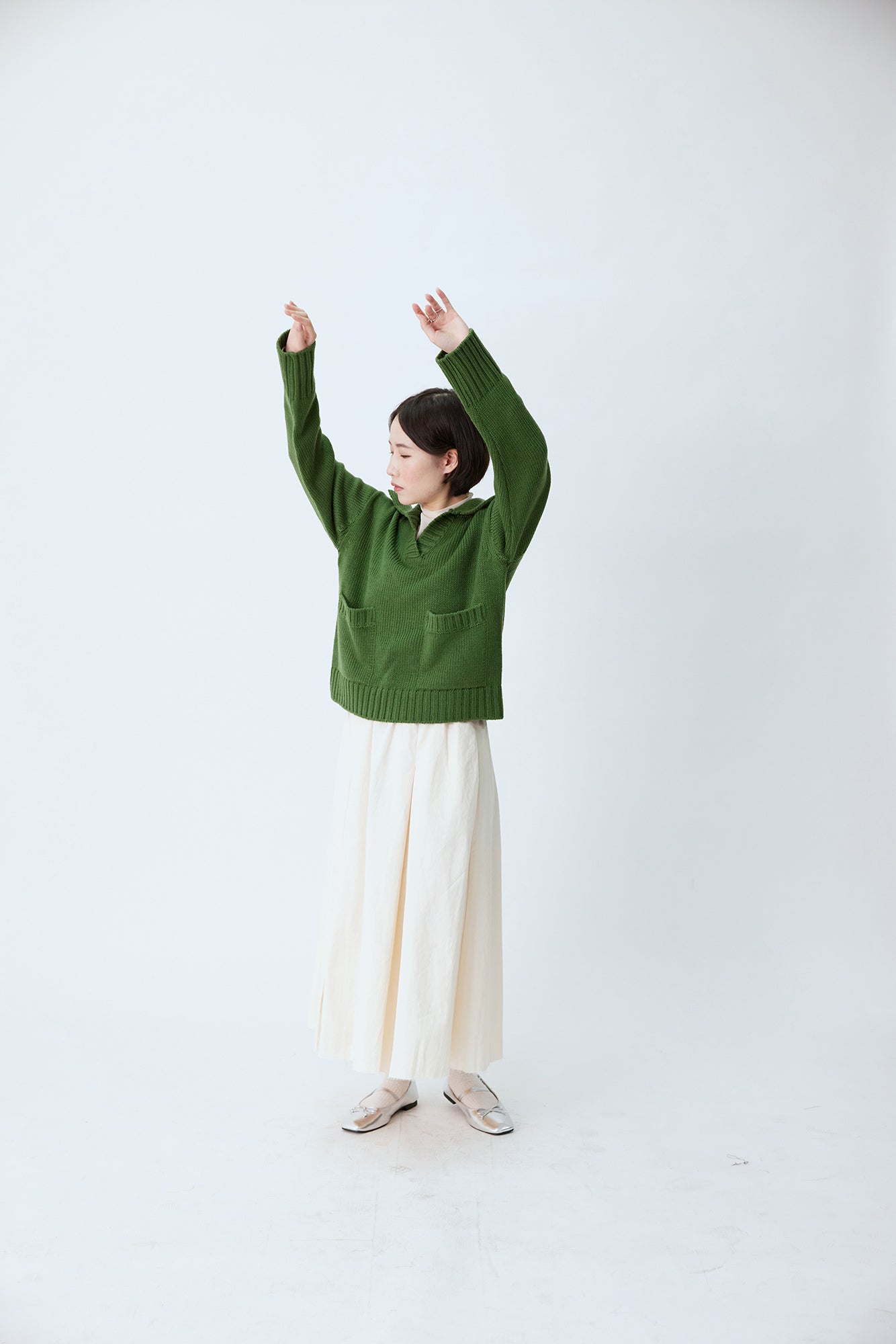 24SS-2504 | Open Collar Pocket Sweater