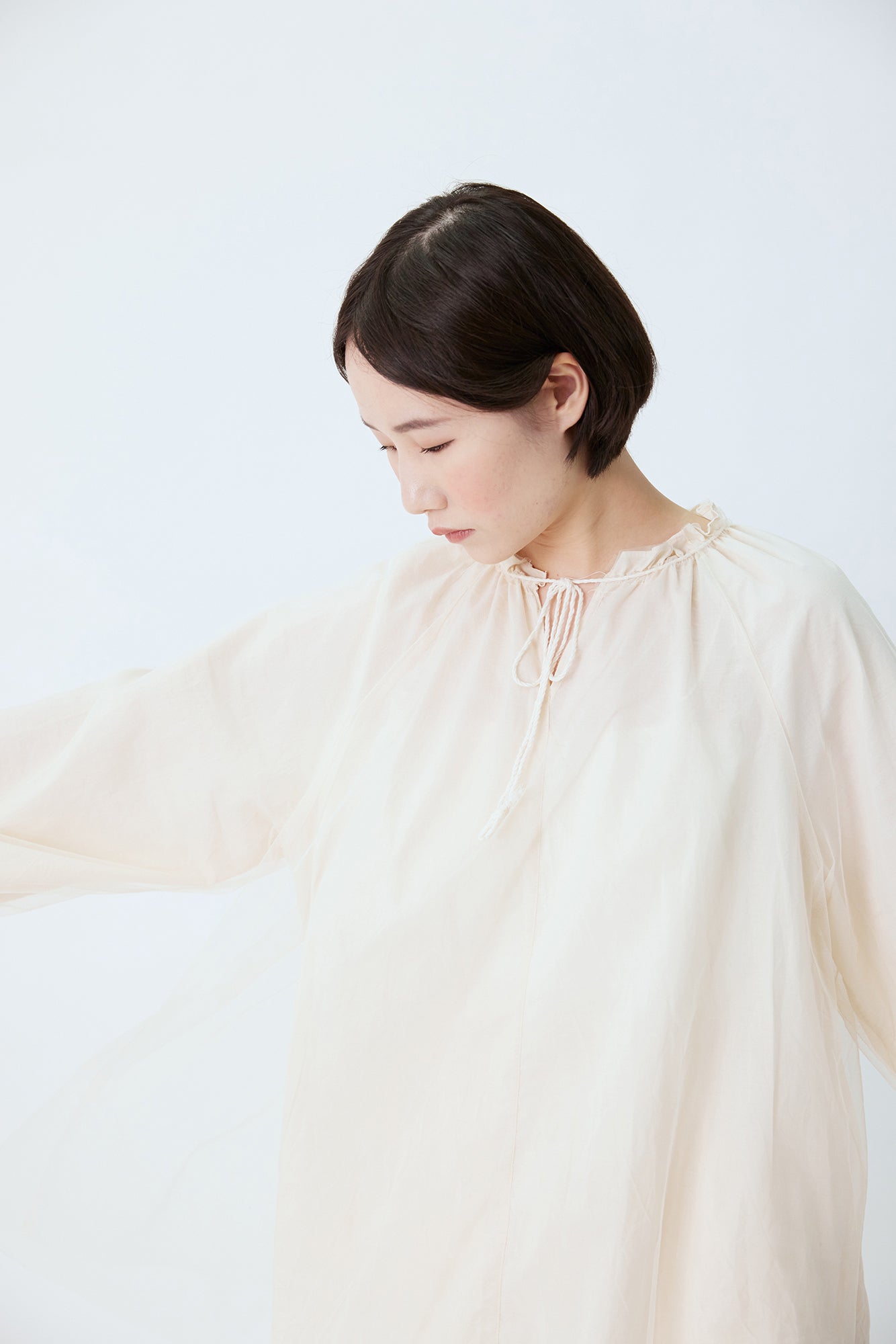 24SS-2301 | Ruffle Neck L/S Shirt