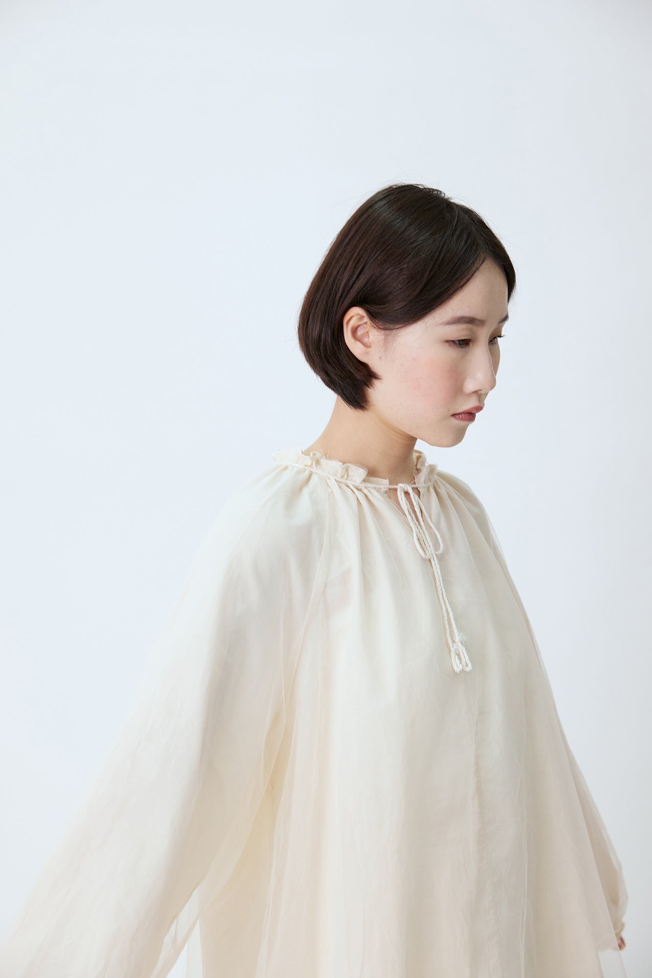 24SS-2301 | Ruffle Neck L/S Shirt