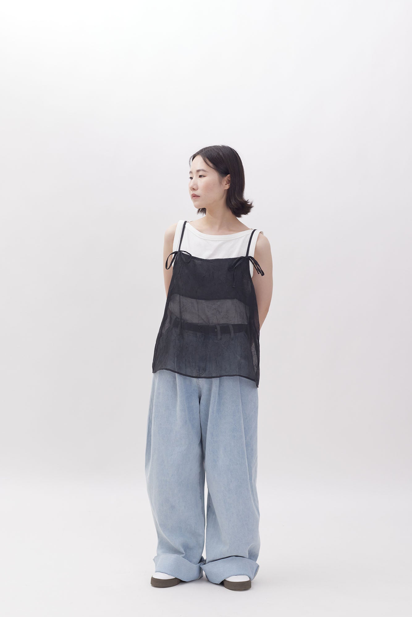 24SS-2424 | See-though Tie Vest