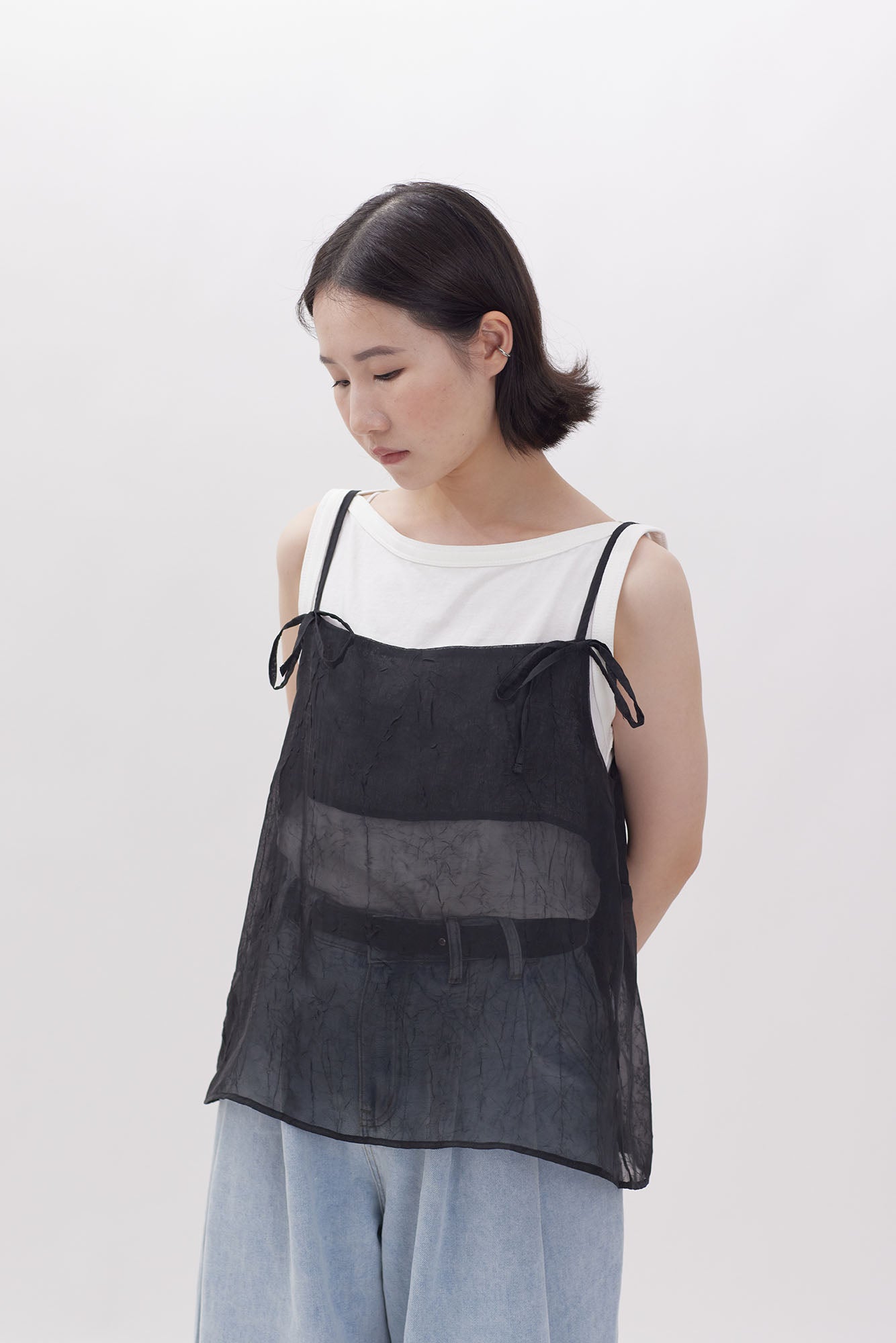 24SS-2424 | See-though Tie Vest