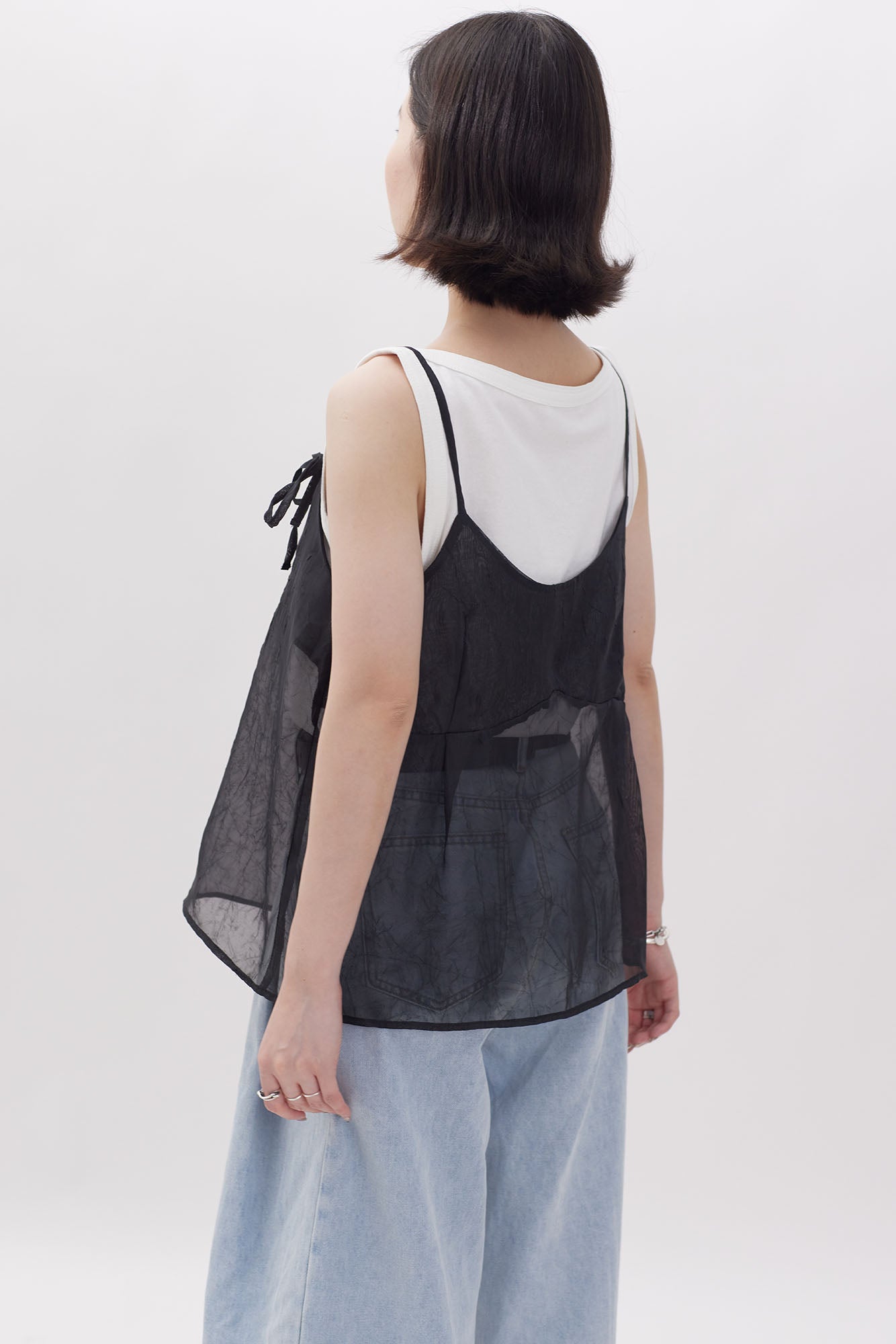 24SS-2424 | See-though Tie Vest