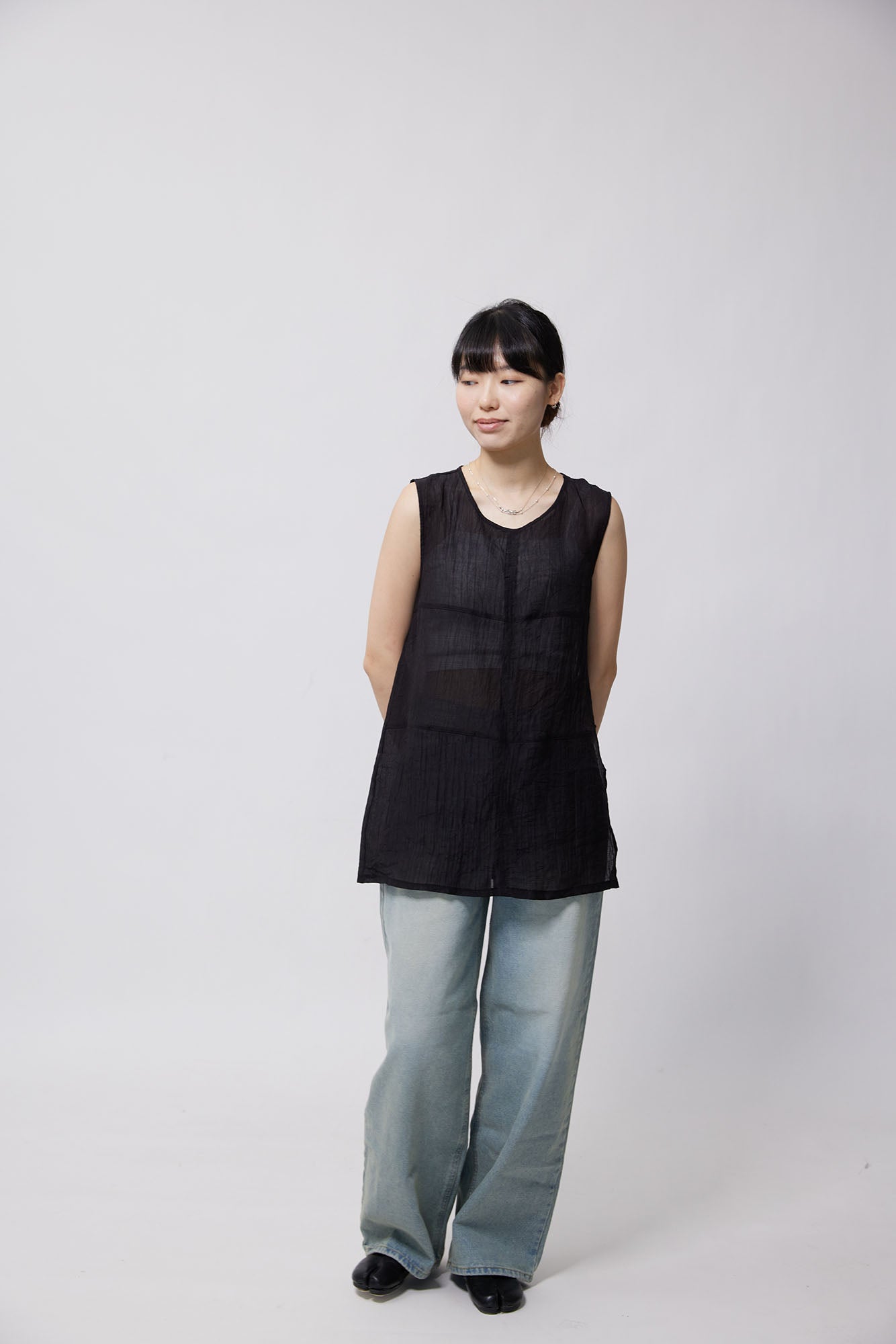 24SS-2438 | See-Though Sleeveless Top