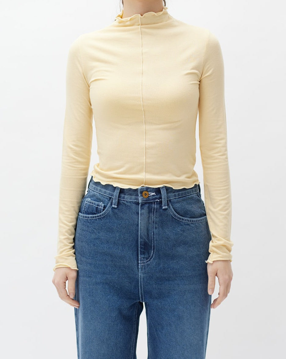 Ruffle Half Neck L/S Tee | 23SS-2401