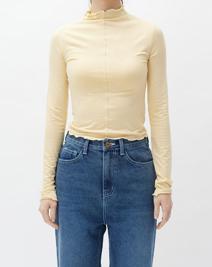 Ruffle Half Neck L/S Tee | 23SS-2401